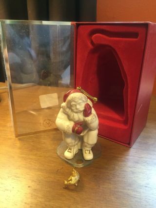 Lenox Christmas Tree Ornament Santa Fishing Figurine W/ Fish In Orig.  Box