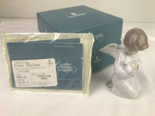 Lladro Utopia Angel With Doves Porcelain Ornament With Box And Papers