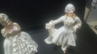 Pasadena Florence Ceramics Porcelain Marie Antoinette & King Louis Figurines
