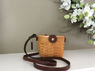 2000 Longaberger Basket Crossbody/shoulder Handbag Made In Usa