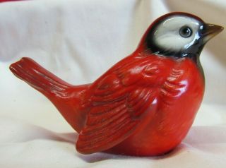 Vintage Goebel Red Sparrow Bird Figurine,  Cv 73