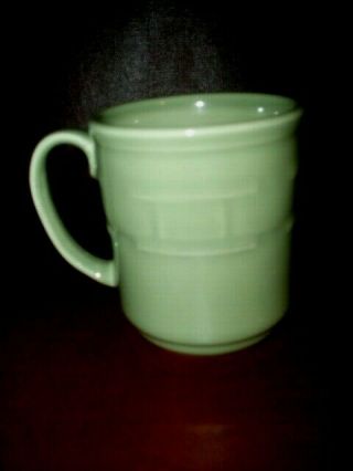Longaberger Pottery Woven Traditions Sage Green Coffee Cup 6 Ea.