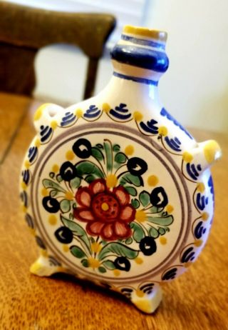 Slovak Import Co Modra Ceramic Handmade & Painted Mini Vase Made In Slovakia