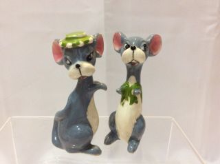 Vintage Anthropomorphic Salt And Pepper Shakers Mice Mouse Rat