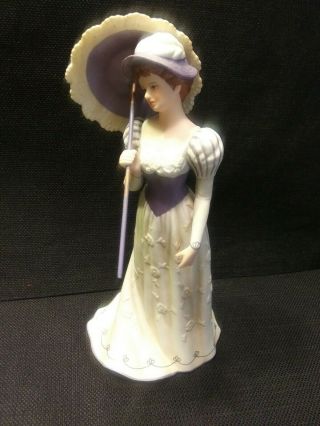 Homco Masterpiece Porcelain Figurine Lady With Umbrella Emily 11275_2001