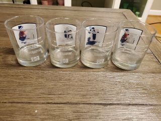 4 Arby ' s Pepsi Norman Rockwell Collectible Glasses 1979 3