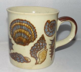 Vintage Seashells Seashell 10oz.  Coffee Mug Tea Cup Speckled Stoneware