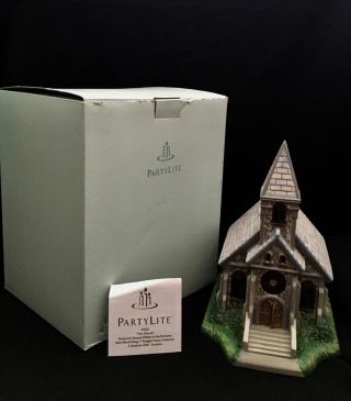Partylite Olde World Village " The Church " P7321 Christmas Tealight House -