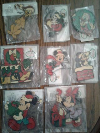 Disney Mickey,  Minnie,  Donald Duck,  & Goofy Ornaments (pk W)