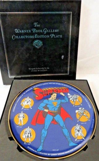 1996 Warner Bros Gallery Superman Collector Limited Edition Plate