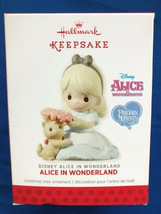 Hallmark 2013 Disney Alice In Wonderland Precious Moments Porcelain Ornament