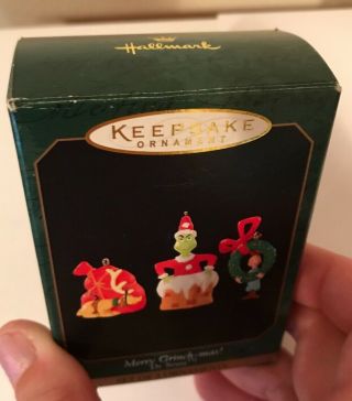 Hallmark Keepsake Merry Grinch - Mas Mini Dr.  Seuss Ornament Dated 1999