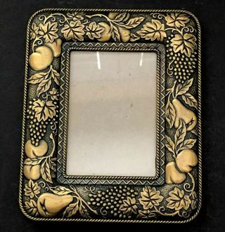 Vintage Hallmark Ornate Picture Photo Frame Metal Gold Easel Back Table Top
