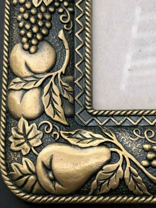 Vintage Hallmark Ornate Picture Photo Frame Metal Gold Easel Back Table Top 2