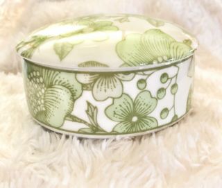 Clinique Designed By Tiffany & Co.  Round Porcelain Trinket Box
