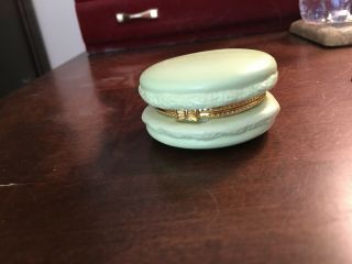 Pistachio Macaroon Limoges Trinket Box By Two 