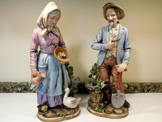 Homco Old Man And Woman Figurines 8816