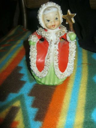 Vintage Porcelain Christmas Angel Bell Napco Porcelain Figurine Collectible1950s
