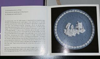 Wedgewood Apollo 11 Blue Jspwr.  Man On Moon Landing Plate & other Apollo plate 8