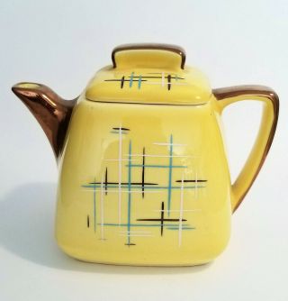 Stanford Sebring O Pottery Teapot - Made In Usa 509 - B Yellow