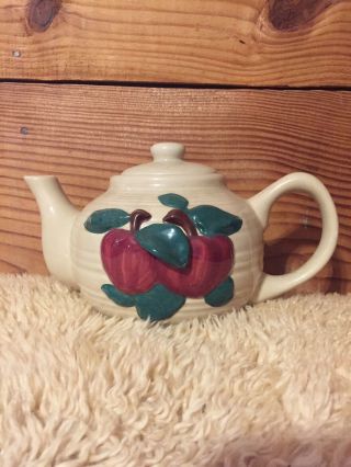 Vintage Ceramic Tea Pot W/ Apples