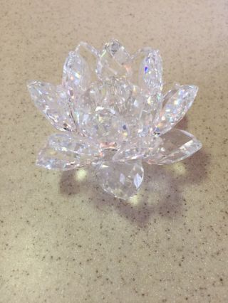 Swarovski Crystal Water Lily Candle Holder Medium