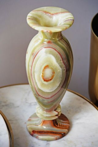 Marble Onyx Alabaster 12 " Flower Vase