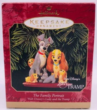 1999 The Family Portrait Hallmark Ornament Lady and the Tramp 3