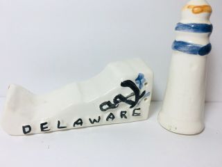Parkcraft Style Salt And Pepper Shakers Delaware Light House Usa State