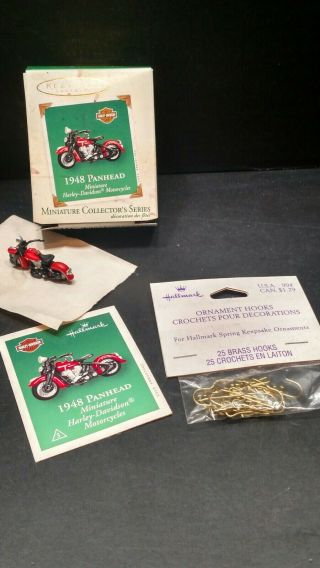 1948 Panhead Harley - Davidson Miniature Hallmark Keepsake Christmas Ornament T89