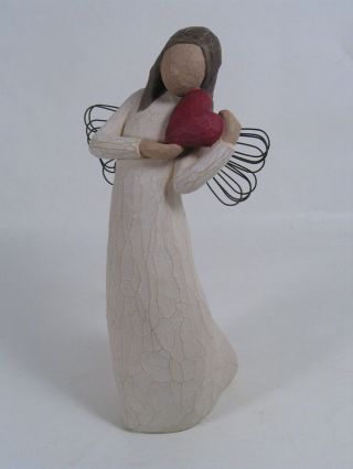 2000 Willow Tree Large Angel Of The Heart,  By Susan Lordi.  8 " Tall Figurine