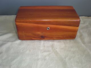 Vintage Lane Cedar Chest,  Miniature Jewelry Trinket Box,