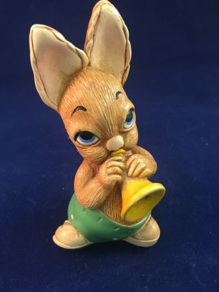 Pendelfin Rabbit " Phumf " In Green Playing Trumpet