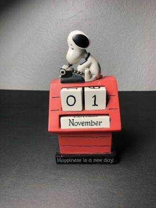 Hallmark Peanuts Snoopy Happiness Is A Day Perpetual Calendar On Doghouse