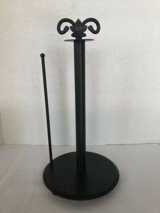 Longaberger Wrought Iron Wi Paper Towel Holder Stand Maple Leaf Topper Ex Cond