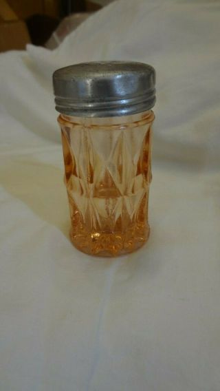 Vintage Jeannette Depression Glass Pink Windsor Salt Or Pepper Shaker