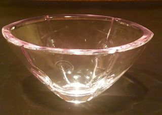 Lenox Pink/lilac Glass Art Deco Bowl Made In Czech Republic Labeled