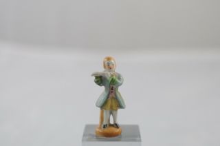 Vintage Small Porcelain Man With Flute Figurine Made In Occupied Japan Music