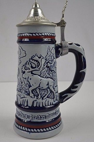 Avon Stein Mountain Animals Wildlife Collectible 1976 Handcrafted Beer Mug Cup