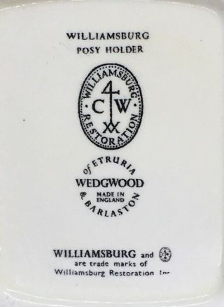 Wedgwood of Etruria and Barlaston Williamsburg Posy Holder Restoration England 6