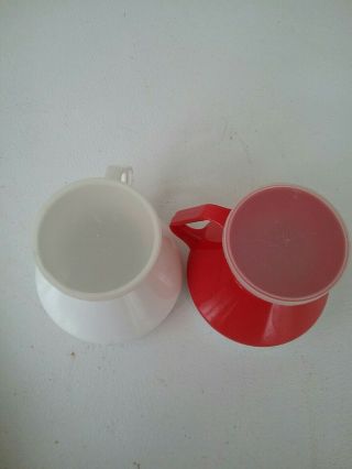 Vintage plastic coffee mugs with lids retro 4