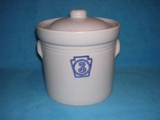 Yorktowne (usa) By Pfaltzgraff,  Sugar Canister & Lid,  With 3 Stamped & Handles