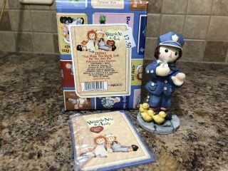 Raggedy Ann And Andy “you Make The World Safe For You And Me " Enesco Policeman
