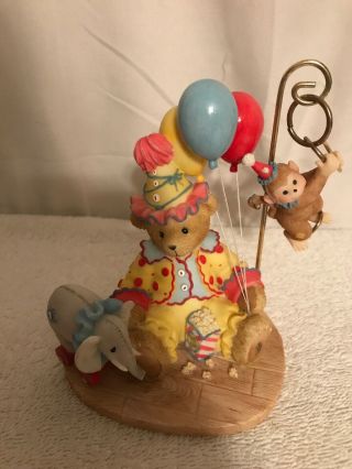 Pre Owned Cherished Teddies Figure Limited Edition Elissa Clown Signed