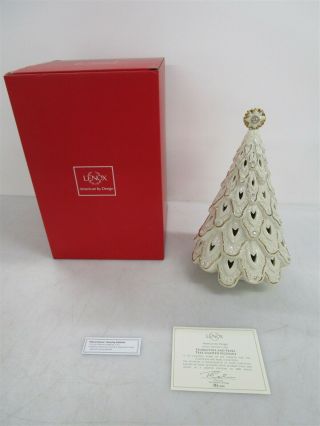 Lenox Florentine & Pearl Tree Lighted Figurine 851330 Iob