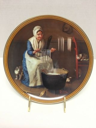 Knowles Norman Rockwell Collector Plate " Light For The Winter " (3rd In Series)