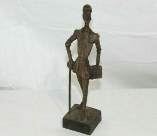 Ouro Artesania Made In Spain Carved Wooden Don Quixote Standing 605 - 1
