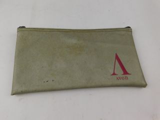 Avon Vintage Representative Money Bag Bank Cash Gray