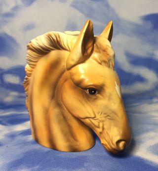 6 " Vintage Napcoware Tan Horse Head Ceramic Planter C5568 60 