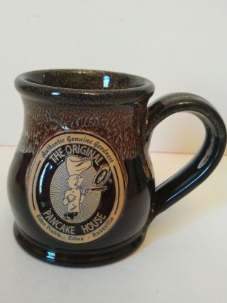 The Pancake House Coffee Mug Deneen Pottery Madison Dark Blue Usa